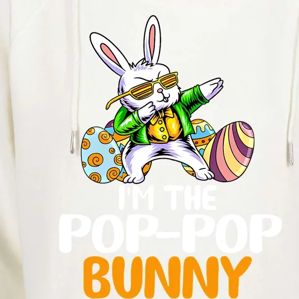 I'm The Pop Pop Bunny Happy Easter Day Cute Gift Womens Funnel Neck Pullover Hood