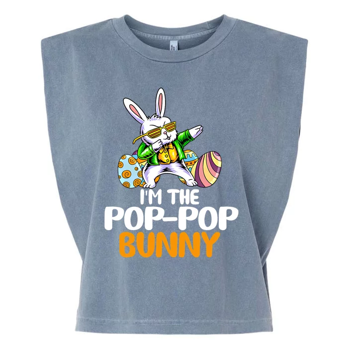 I'm The Pop Pop Bunny Happy Easter Day Cute Gift Garment-Dyed Women's Muscle Tee