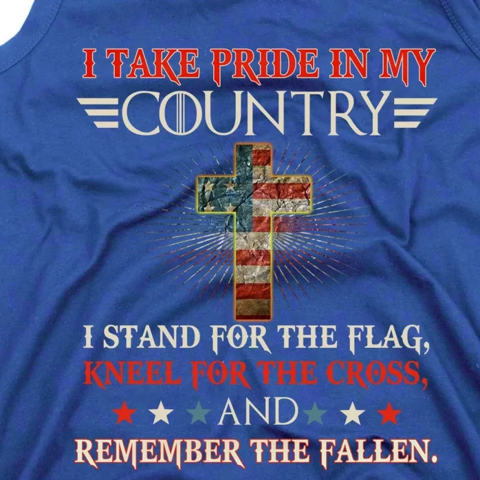 I Take Pride In My Country I Stand For The Flag Kneel Gift Tank Top