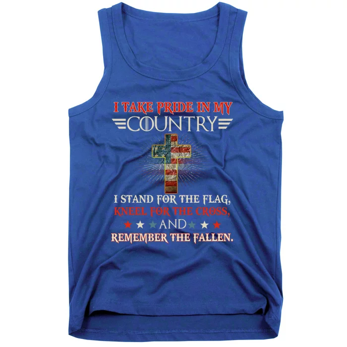 I Take Pride In My Country I Stand For The Flag Kneel Gift Tank Top