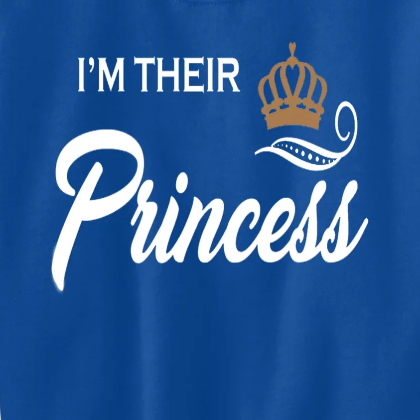 I'm Their Princess Funny Couple Matching Family Meaningful Gift Kids Sweatshirt