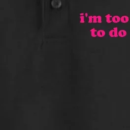 IM Too Pretty To Do Math Funny & Sarcastic Math Humor Dry Zone Grid Performance Polo