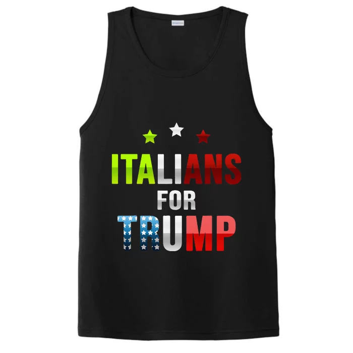 Italians Trump Pro Trump Italiano Supporter Trump Mug Shot Performance Tank