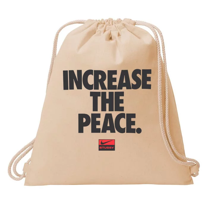 Increase The Peace Drawstring Bag