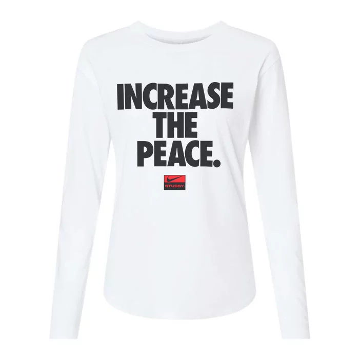 Increase The Peace Womens Cotton Relaxed Long Sleeve T-Shirt