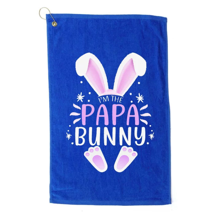 Im The Papa Bunny Easter Day Father Family Matching Outfit Platinum Collection Golf Towel