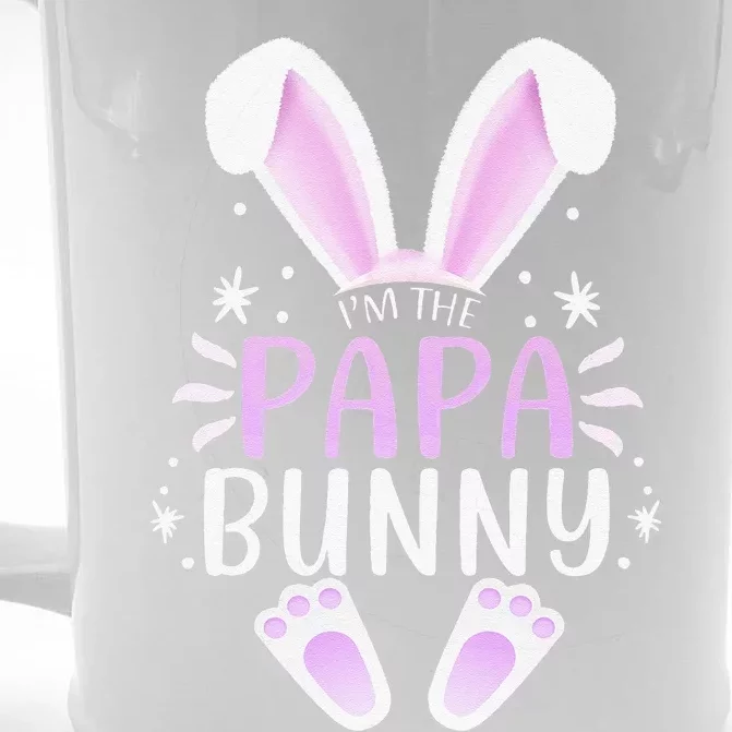 Im The Papa Bunny Easter Day Father Family Matching Outfit Front & Back Beer Stein