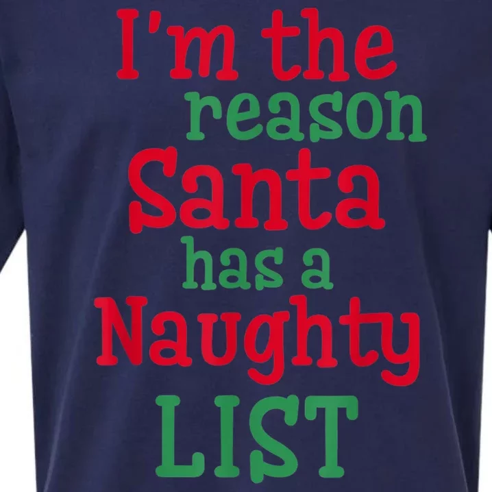 I'm The Reason Santa Has A Naughty List Sueded Cloud Jersey T-Shirt