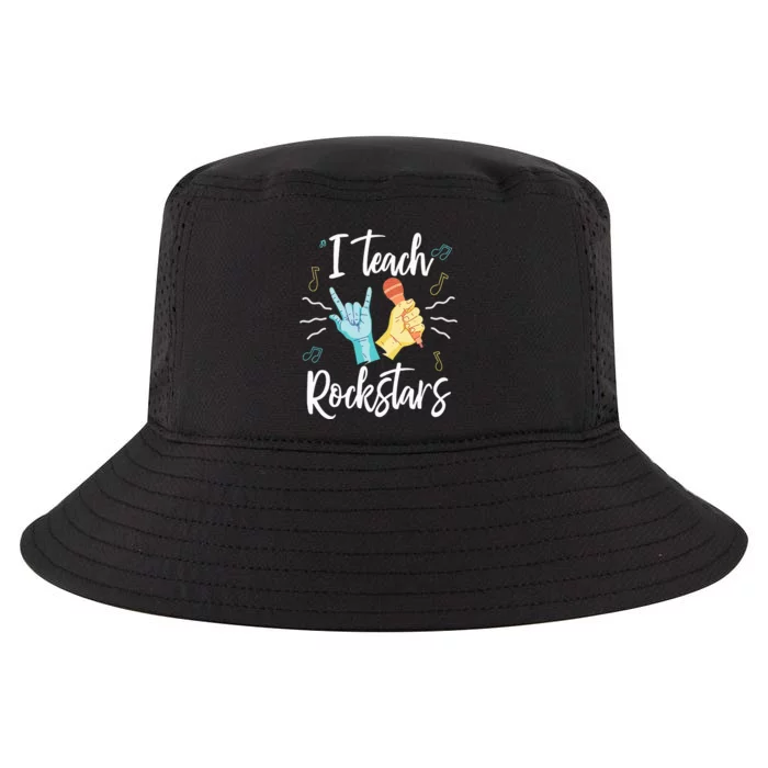 I Teach Rock Stars Rock Music Teacher Cool Comfort Performance Bucket Hat