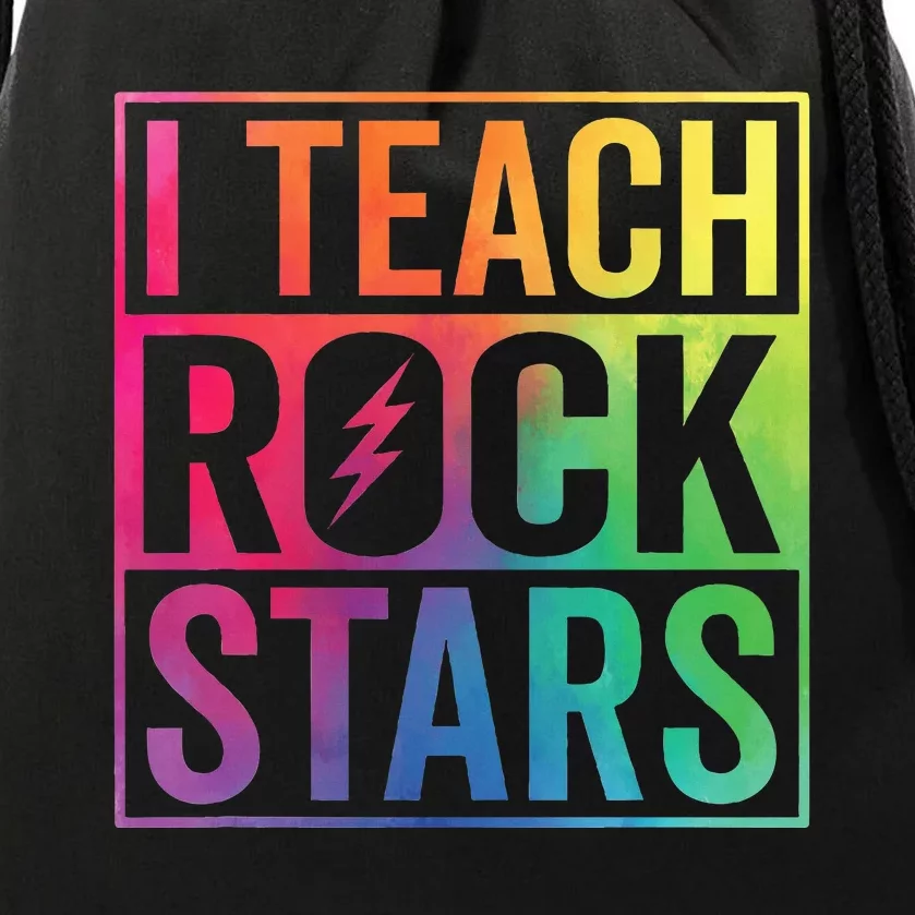 I Teach Rockstars Funny Music Teacher Back To School Drawstring Bag