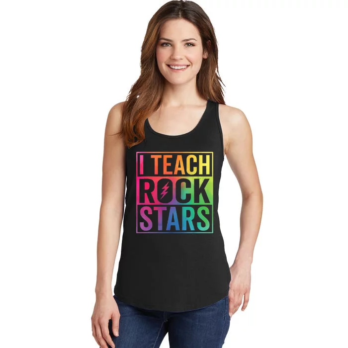 I Teach Rockstars Funny Music Teacher Back To School Ladies Essential Tank