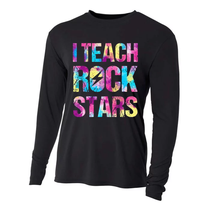 I Teach Rockstars Funny Music Teacher Back to School Cooling Performance Long Sleeve Crew