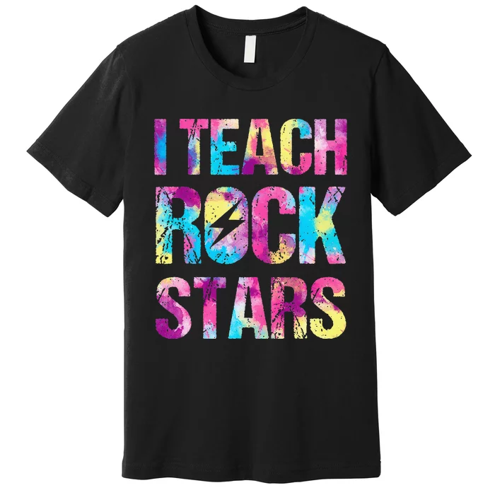 I Teach Rockstars Funny Music Teacher Back to School Premium T-Shirt