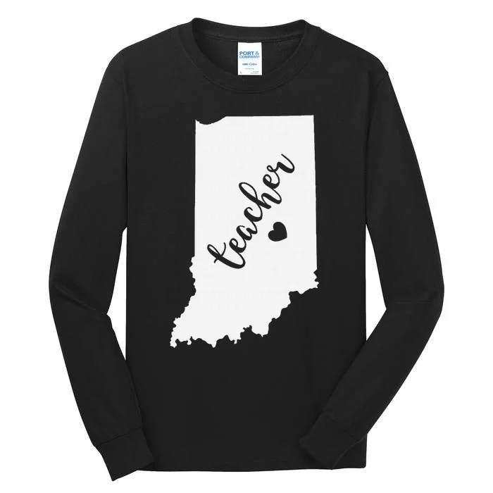 Indiana Teacher Red For Ed Public School Tall Long Sleeve T-Shirt