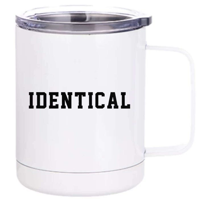 Identical Twin Raglan Front & Back 12oz Stainless Steel Tumbler Cup