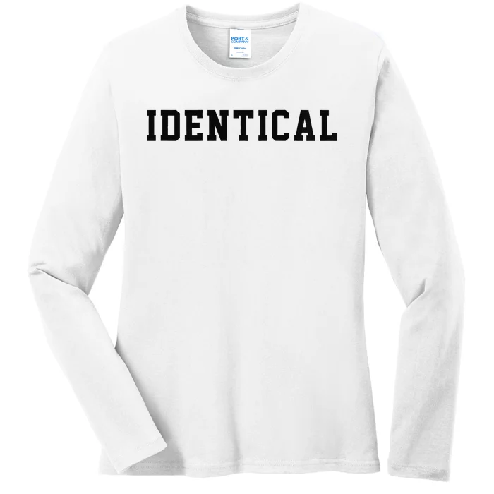 Identical Twin Raglan Ladies Long Sleeve Shirt