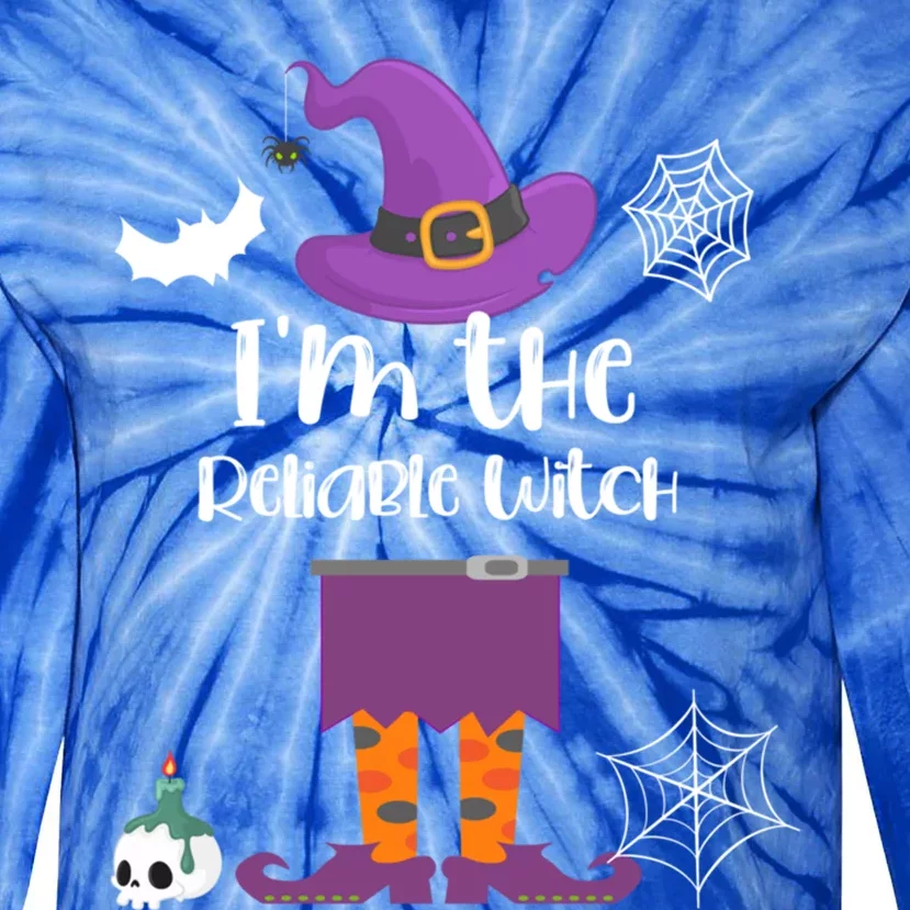 Im The Reliable Witch Halloween Matching Group Costume Gift Tie-Dye Long Sleeve Shirt