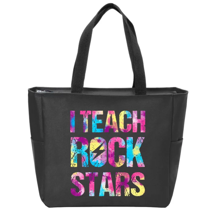 I Teach Rockstars Funny Music Teacher Back To School Zip Tote Bag