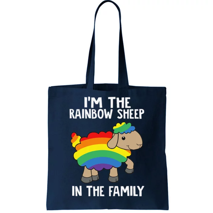 Im The Rainbow Sheeps In The Family Lgbtq Pride Tote Bag