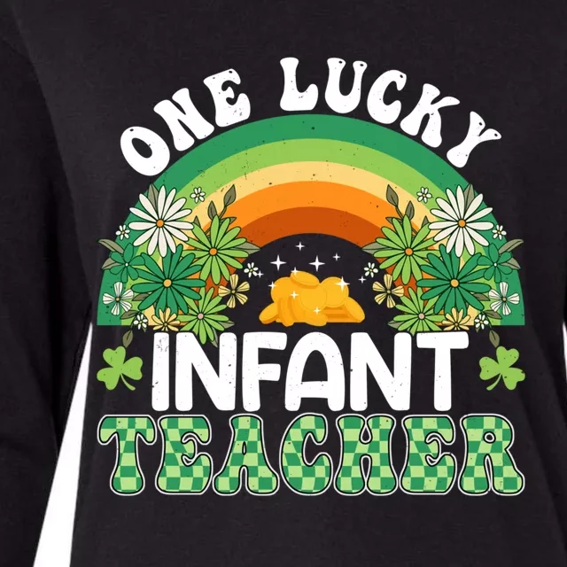 Infant Teacher Rainbow Saint Patricks Day One Lucky Teacher Gift Womens Cotton Relaxed Long Sleeve T-Shirt