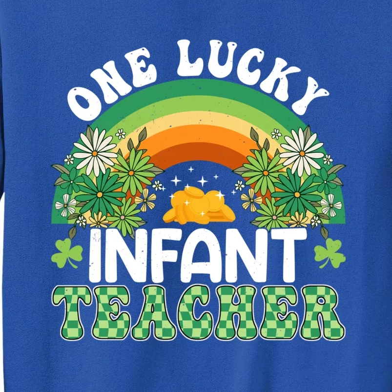 Infant Teacher Rainbow Saint Patricks Day One Lucky Teacher Gift Sweatshirt