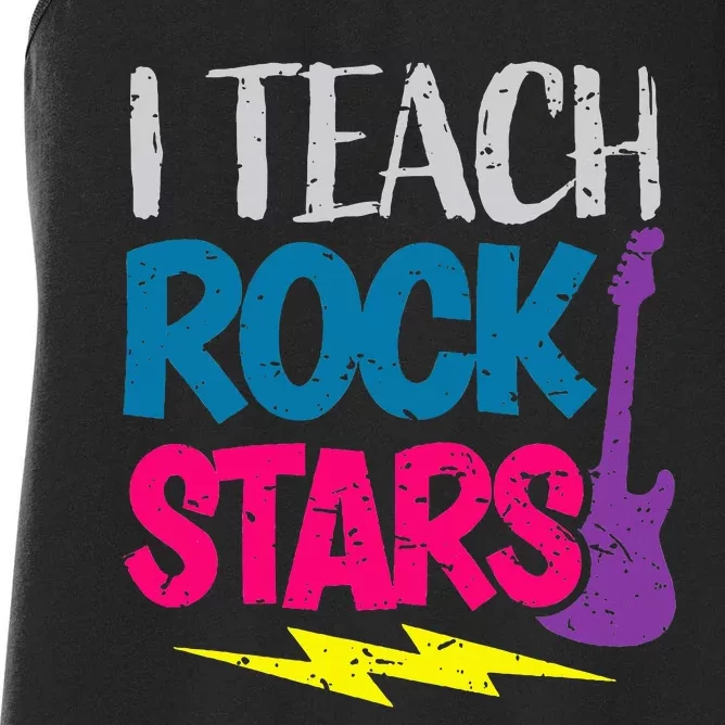 I Teach Rockstars Orchestra Music Teacher Back To School Women's Racerback Tank