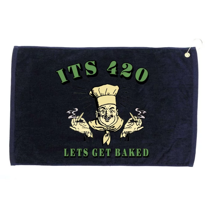 It's 420 Lets Get Baked Grommeted Golf Towel