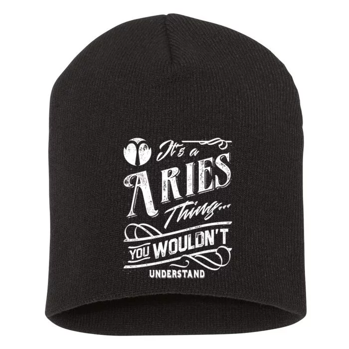 It's a Aries Thing Zodiac Sign Horoscope Short Acrylic Beanie