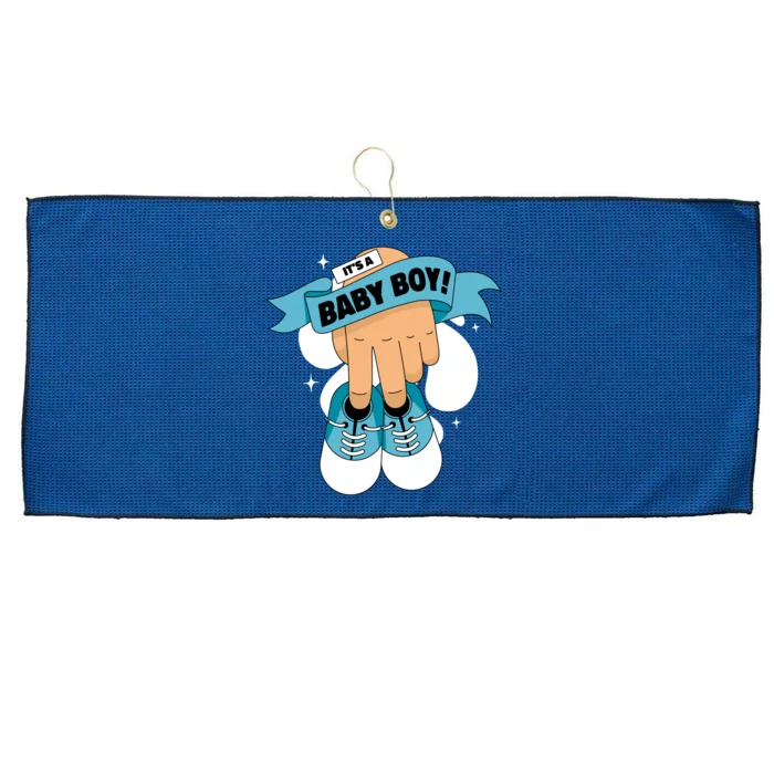 It's A Baby Boy! Large Microfiber Waffle Golf Towel