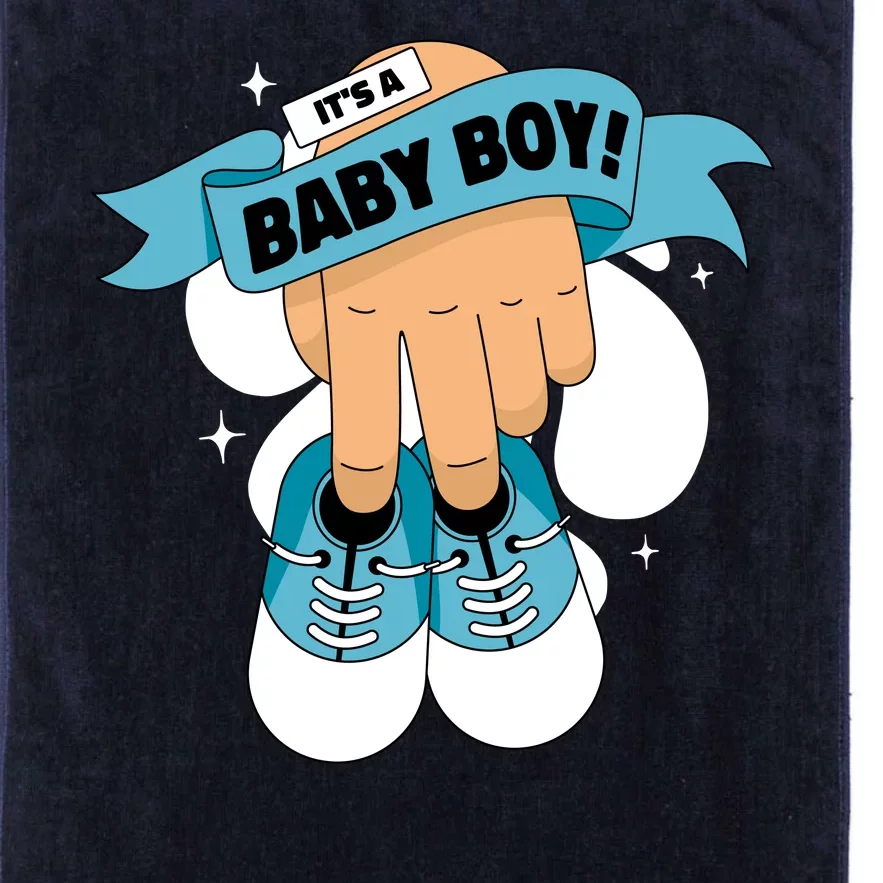 It's A Baby Boy! Platinum Collection Golf Towel