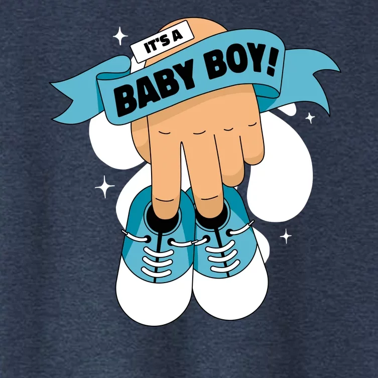 It's A Baby Boy! Women's Crop Top Tee