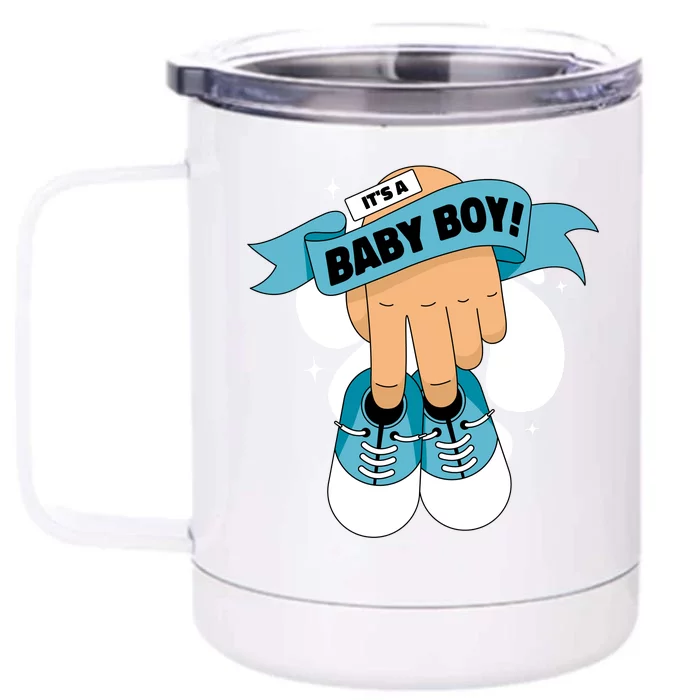 It's A Baby Boy! Front & Back 12oz Stainless Steel Tumbler Cup