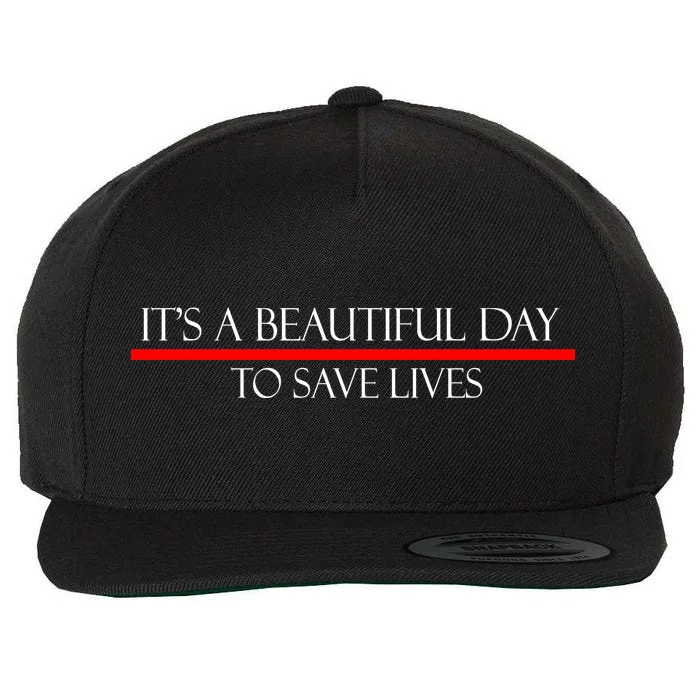 It's A Beautiful Day To Save Lives Wool Snapback Cap