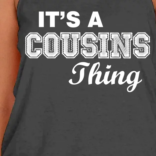 It's A Cousins Thing Women's Knotted Racerback Tank