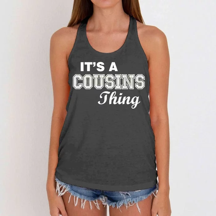 It's A Cousins Thing Women's Knotted Racerback Tank