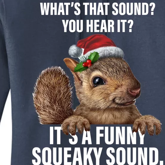 It's A Funny Squeaky Sound Christmas Squirrel Women's Pullover Hoodie