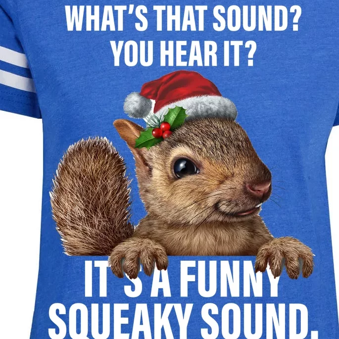 It's A Funny Squeaky Sound Christmas Squirrel Enza Ladies Jersey Football T-Shirt