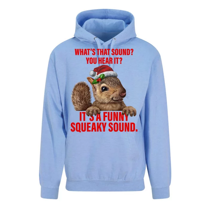 It's A Funny Squeaky Sound Christmas Squirrel Unisex Surf Hoodie