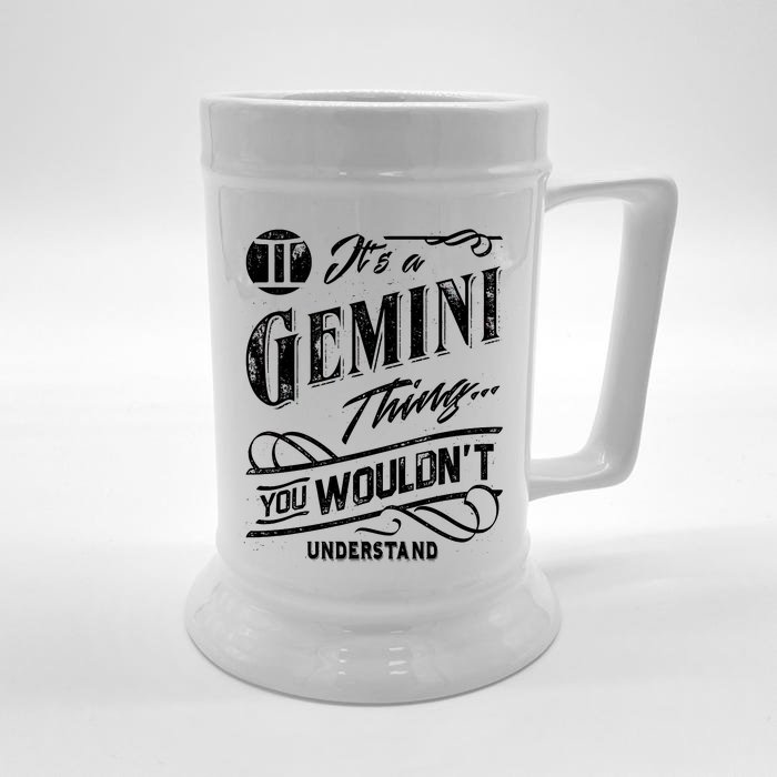 It's a Gemini Thing Zodiac Sign Horoscope Front & Back Beer Stein