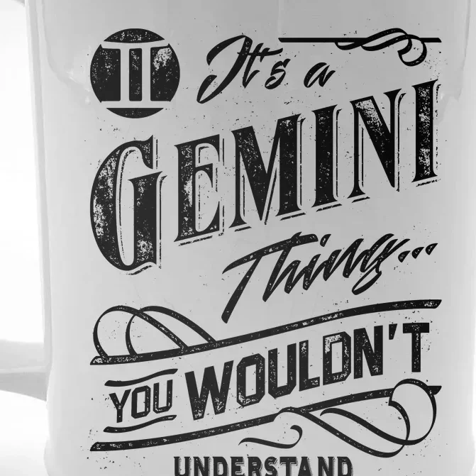 It's a Gemini Thing Zodiac Sign Horoscope Front & Back Beer Stein