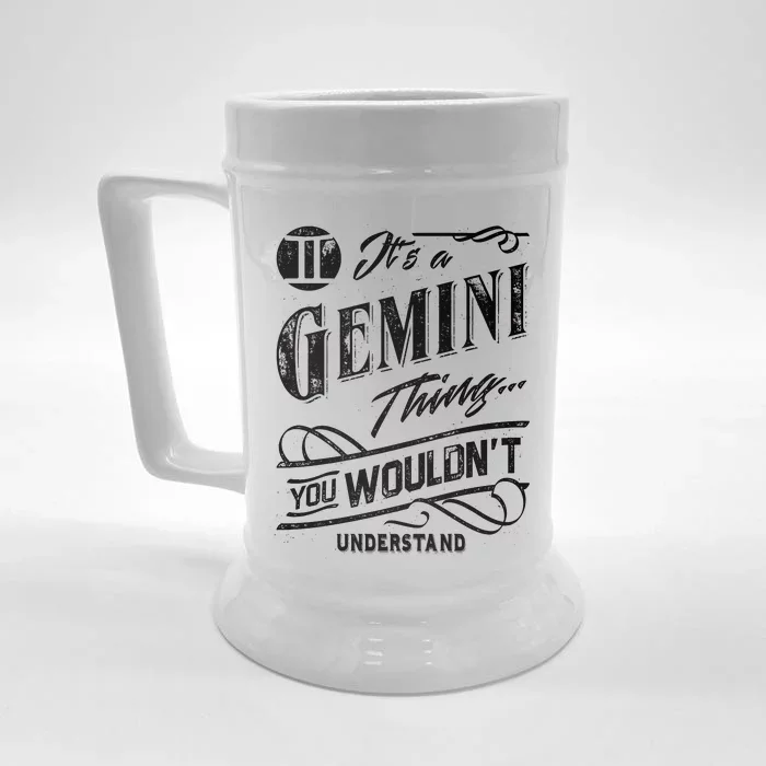 It's a Gemini Thing Zodiac Sign Horoscope Front & Back Beer Stein