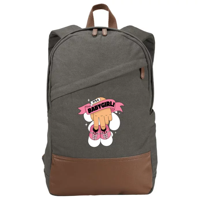 It's A Girl Cotton Canvas Backpack