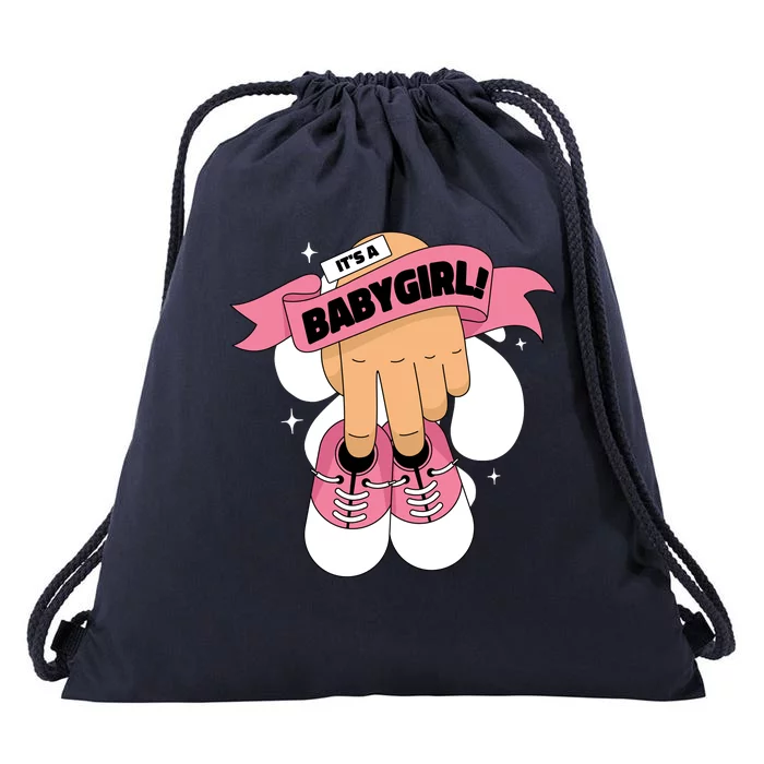 It's A Girl Drawstring Bag