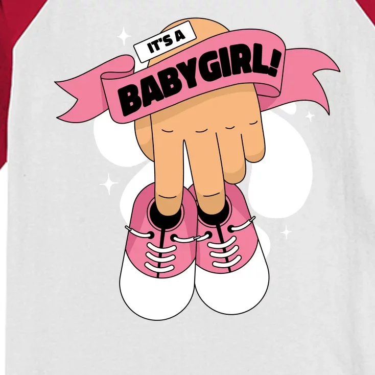 It's A Girl Kids Colorblock Raglan Jersey