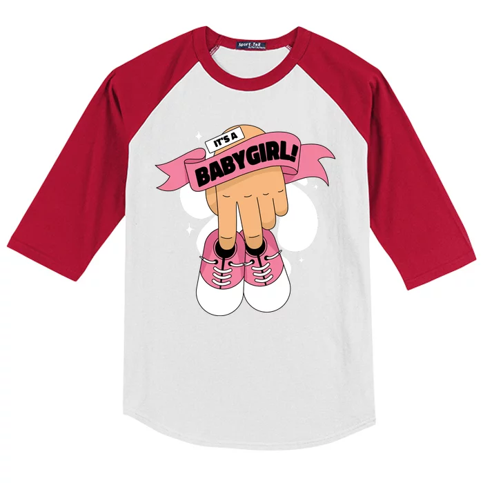 It's A Girl Kids Colorblock Raglan Jersey