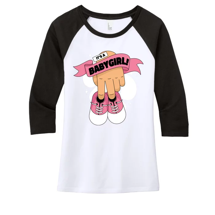 It's A Girl Women's Tri-Blend 3/4-Sleeve Raglan Shirt