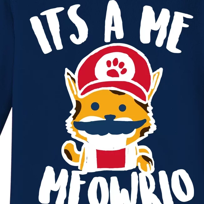 It's A Me Meowrio Baby Long Sleeve Bodysuit