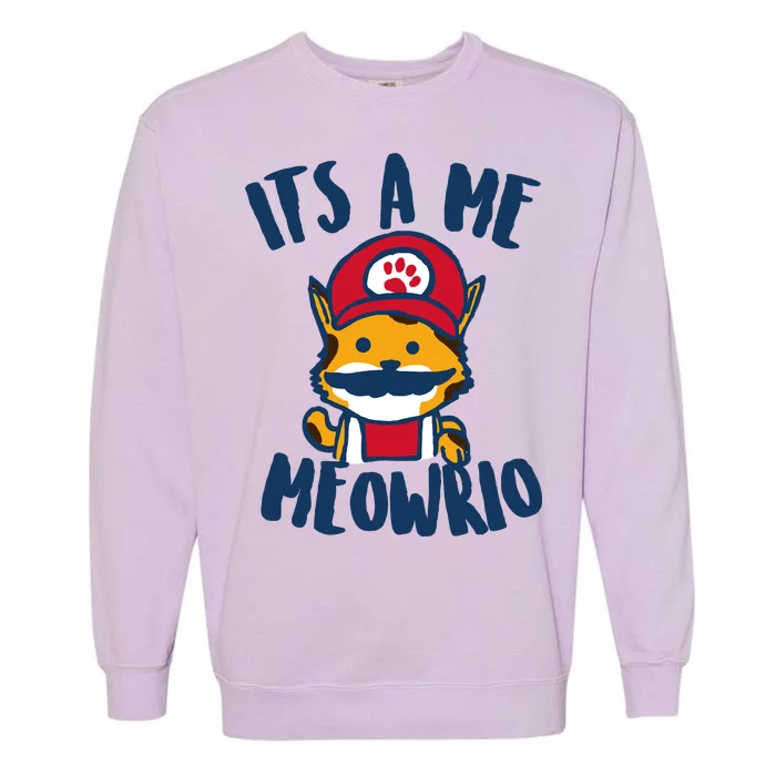 It's A Me Meowrio Garment-Dyed Sweatshirt