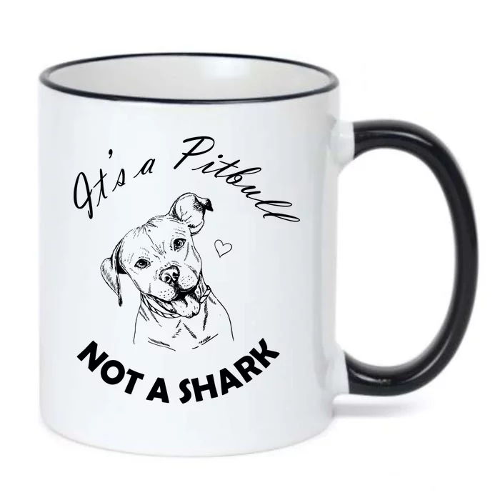 It's A Pitbull Not A Shark Black Color Changing Mug