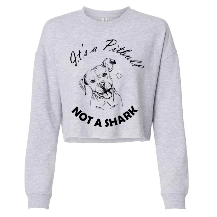 It's A Pitbull Not A Shark Cropped Pullover Crew